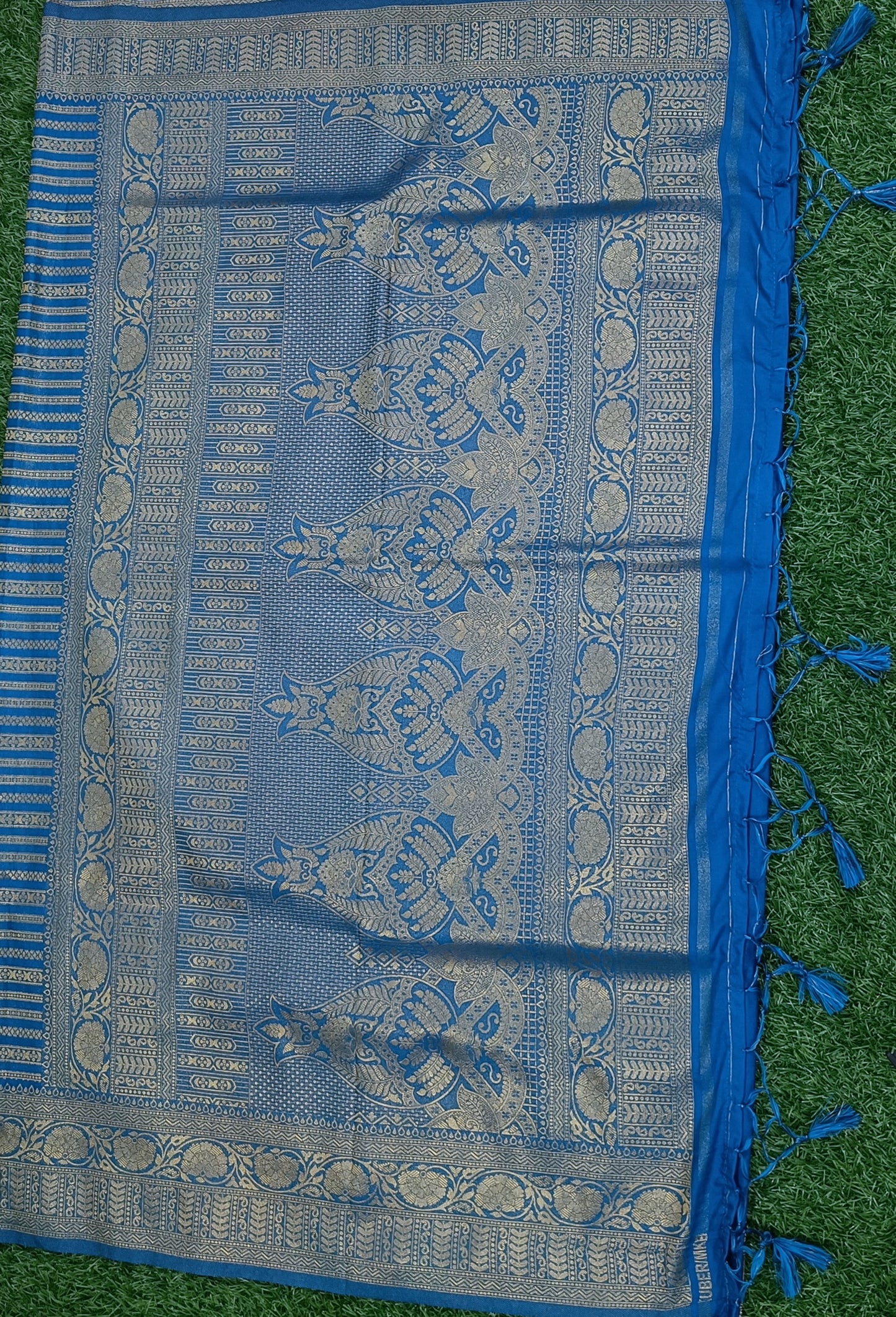 Blue Lehariya Soft Banarasi Silk Saree