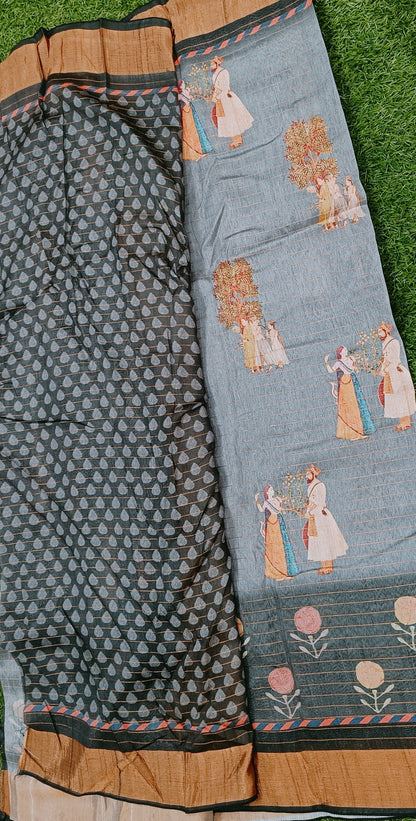 Multicolor Pichwai Saree 01