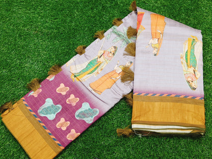 Multicolor Pichwai Saree 04